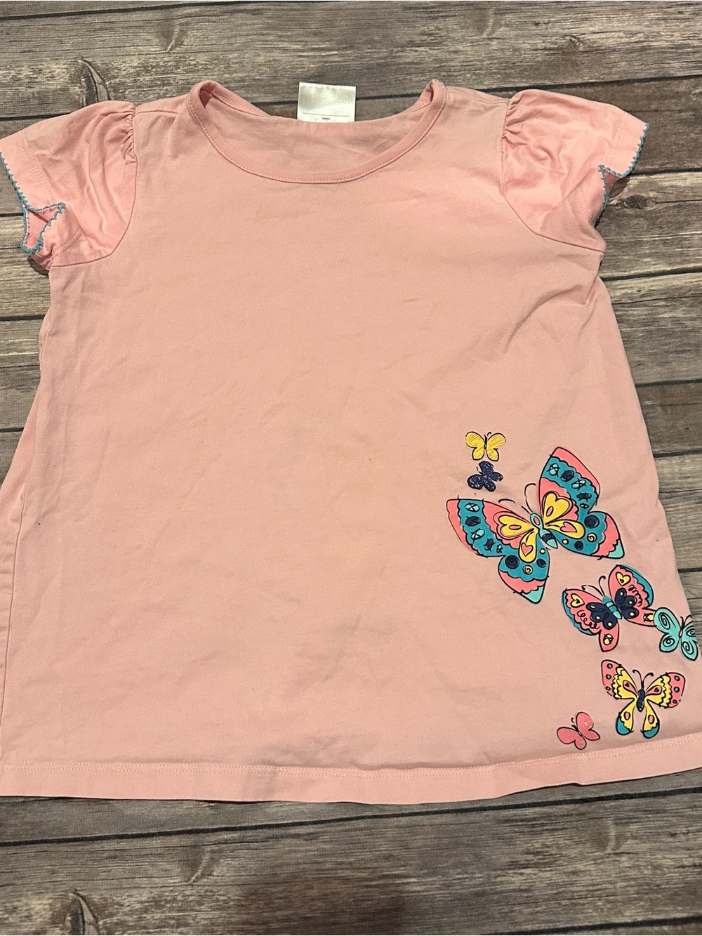 Hanna Andersson butterfly tee vguc 130